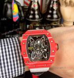 Swiss Grade 1 Richard Mille RM35-02 Rafael Nadal Copy Watch Red TPT Case Braided Strap